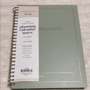 Sincerely Jules x Blue Sky 2025–2026 Weekly Monthly Planner | Sage Green | NEW